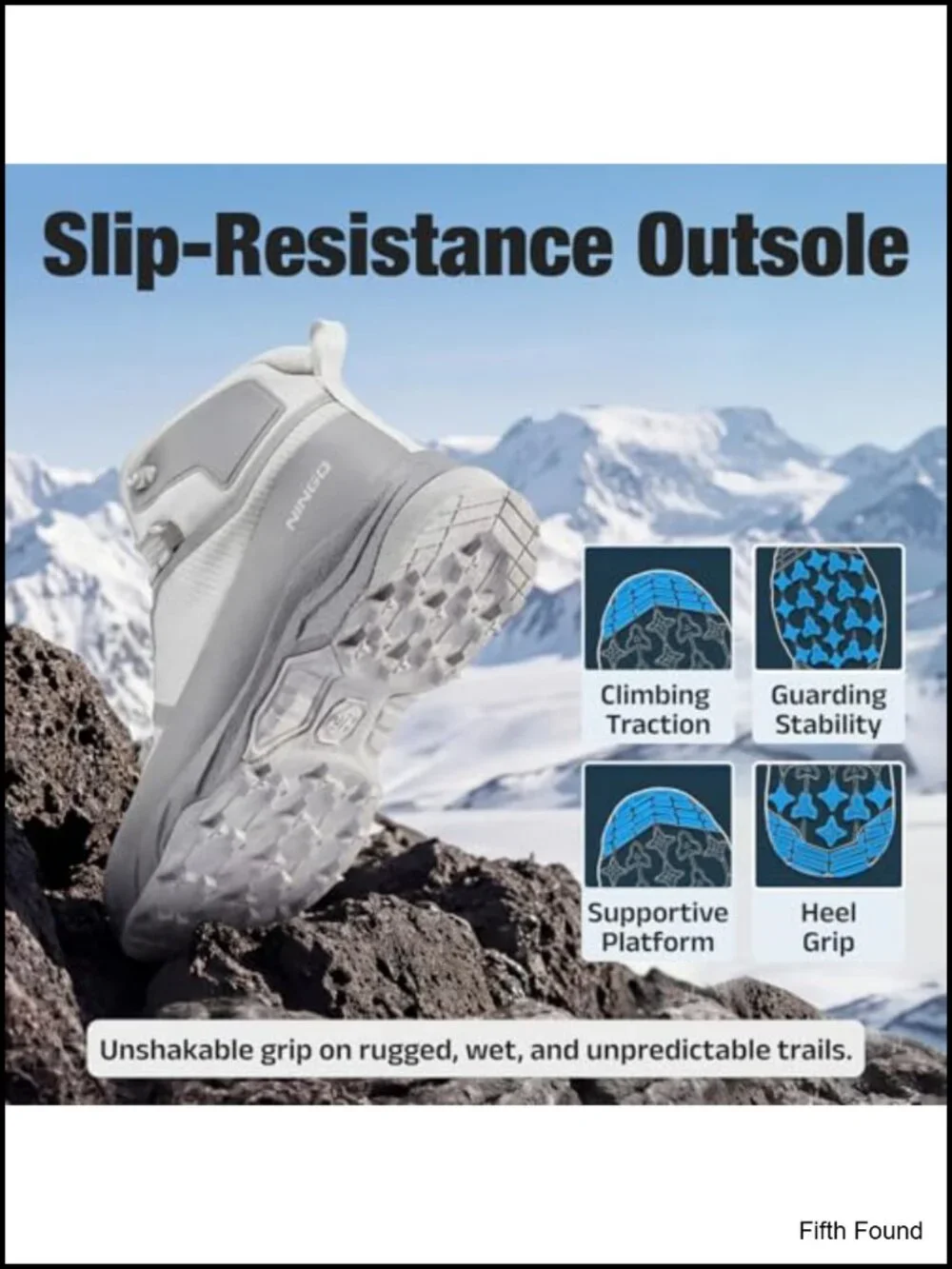 Waterproof Hiking Boots Breathable Lightweight Ankle Boots for Trekking Camping